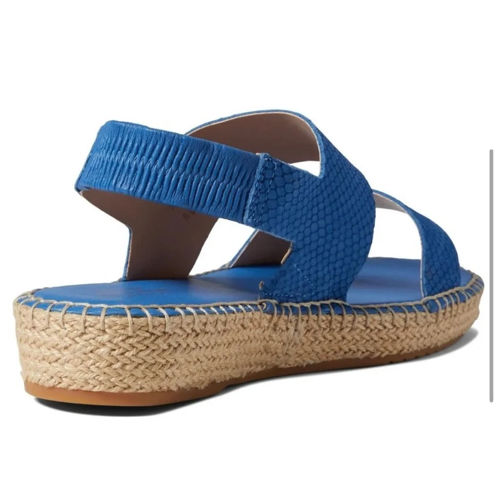 Cole Haan - women’s Cloudfeel slingback Espadrille Sandals blue leather shoes 8